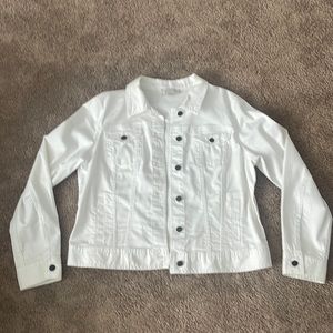 Talbots white jean jacket